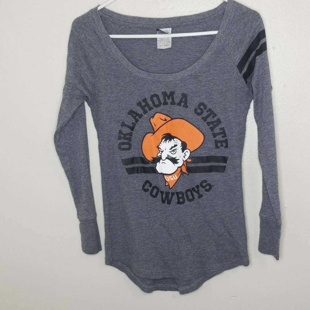 OSU Cowboys thermal scoop neck top Size S S4 - Picture 1 of 5